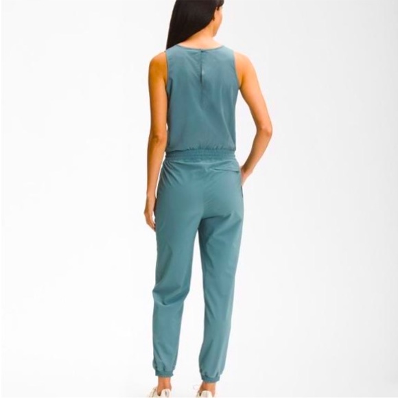 North Face Never Stop Wearing Goblin Blue Jumpsuit Size M - Picture 2 of 6